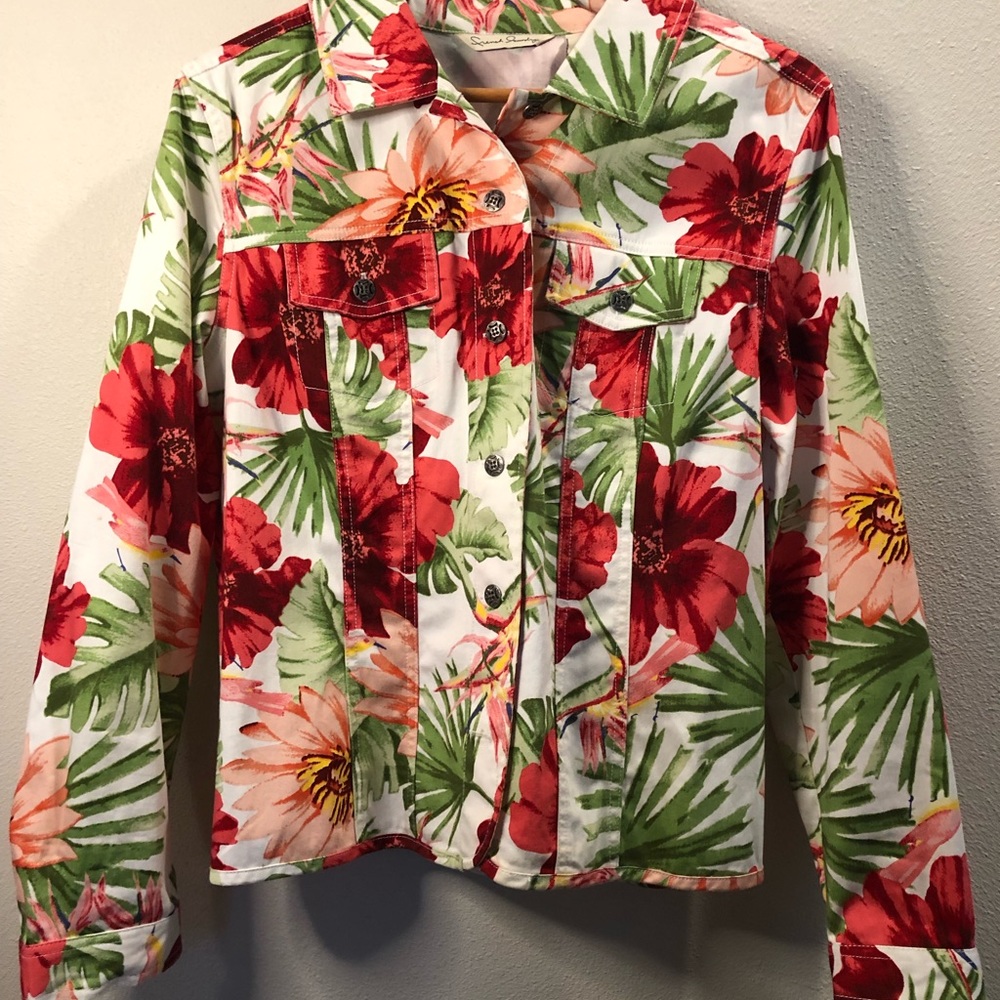French Laundry Cotton Floral Jacket